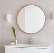 Specchio Kende tondo in alluminio rosa Ø 60 cm
