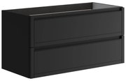 Mobile da bagno sotto lavabo TRATTO antracite opaco L 99.5 x H 50 x P 45.5 cm 2 cassetti, lavabo non incluso