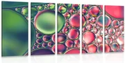 Quadri 5 pezzi – Gocce d'olio in versione astratta