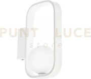 Applique a parete roxy bianca 1 luce attacco g9 15x10x24cm in allum...