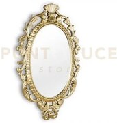 Trixi specchio classico da parete con cornice decorata nera oro con...