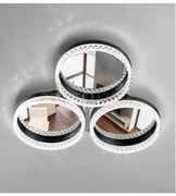 Lampada da soffitto regina, acrilico trasparente, nero opaco + stru...