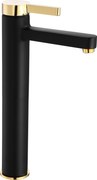 Rubinetto da lavabo Rea Polo Black Gold High
