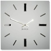 Orologio bianco BRILLIANT 30 cm con accessori argento