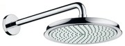 Soffione doccia HANSGROHE Raindance Classic 240 in ottone cromo spazzolato L 27 x H 17 x P 52.4 cm anticalcare 1 getto
