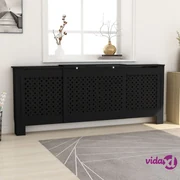 vidaXL Copertura per Radiatore Nera in MDF 205 cm