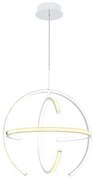 Lampadario A Sospensione Moderno Chanel Alluminio Silicone Bianco Led 50W