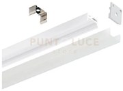 Gstp181- profilo in alluminio a parete/soffitto colore bianco piu d...