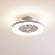 Lindby Smart LED ventilatore da soffitto Paavo, bianco, silenzioso, Tuya