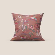 Omika collezione cuscini a fantasie multicolor in velluto impermeabile salmone