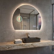 Specchio a LED Mezza Luna Moderno - Illuminazione Elegante per Bagno W221