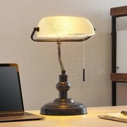 Lampada da scrivania Lindby Profina, 39 cm, marrone ruggine, acciaio