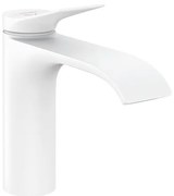 Rubinetto per lavabo a canna media getto a cascata d'acqua Vivenis bianco verniciato opaco HANSGROHE H 20.5 cm