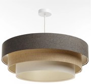 Lampadario a sospensione con filo BOHO TRINITI 1xE27/60W/230V grigio/beige/color crema