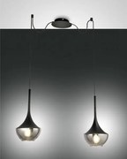 Apollo sospensione nera 2 luce 3623-42-101