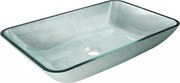Mexen Megan lavandino da appoggio in vetro, 56 x 36 cm, argento - 24135611