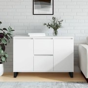 Credenza bianca 104x35x70 cm in legno multistrato