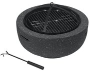 Fuoco portatile a legna con griglia grigia