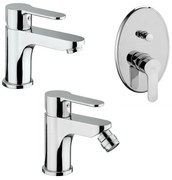 Set rubinetti Paffoni Blu lavabo bidet e doccia incasso con deviatore
