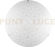 Plafoniera esagram bianca e graniglia stella 3 luci attacco e27 40x...