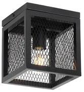 Plafoniera industriale nera - CAGE MESH