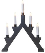 Eglo 410349 - Candeliere natalizio ZACK 5xE10/3W/230V antracite