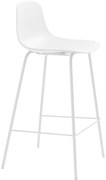 Sgabello da bar bianco in plastica (altezza della seduta 67,5 cm) Whitby – Unique Furniture