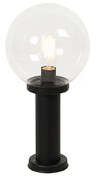 Lampada da terra per esterni nera con globo trasparente 50 cm IP44 - Sfera