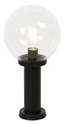 Lampada da terra per esterni nera con globo trasparente 50 cm IP44 - Sfera