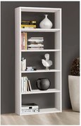 Libreria bianco frassinato moderna in truciolare laminato 89x30x218 cm