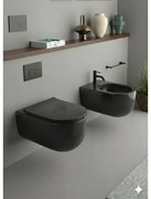 Bidet sospeso Best L36 x H27 x P53 cm nero opaco Olympia Ceramica, con fissaggi inclusi