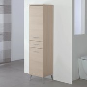Colonna Portasciugamani a Terra 154 Cm Due Ante Ed Un Cassetto Feridras "Stella" Larice