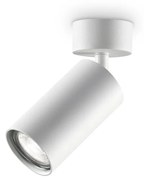 Plafoniera Moderna Dynamite Metallo Bianco 1 Luce Gu10 7W 3000K Luce Calda