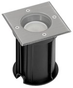 Faretto Carrabile Quadrato, GU10, IP67 con Doppio Pressacavo Colore del corpo Alluminio