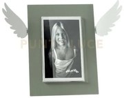 Portafoto di design icaro piccolo giada ,bianco marmo in ferro e po...