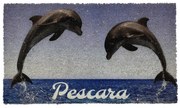 Zerbino in cocco con stampa Delfini Pescara cm. 70x40