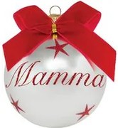 Pallina di Natale con scritta Mamma 10 cm