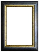 Cornice70x100 cm in legno blu e oro opaco Boston