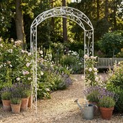 DORIAN - arco decorativo bianco ossidato