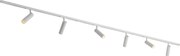 Sistema di illuminazione a binario moderno con 6 faretti bianco 1 fase - Slimline Uzzy