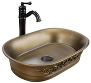 REA-U3305 -  Lavabo da appoggio WILMA RUSTIC 38x55 cm ceramica/rame
