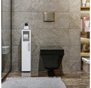 Mobiletto con porta carta igienica STAR 65x15 cm bianco