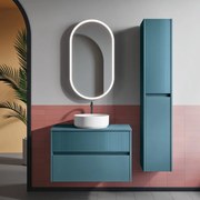 Mobile da bagno sotto lavabo Niwa laccato opaco blu pacifico L 90 x H 52 x P 46 cm, lavabo non incluso