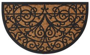 Zerbino Mezzo Rotondo 45x75 Cm İn Gomma E Fibra Di Cocco /