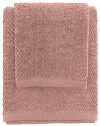 Set asciugamani bagno rosa per viso e ospite in cotone puro Spring