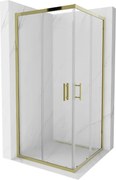 Mexen Rio cabina doccia quadrata 90 x 90 cm, trasparente, oro - 860-090-090-50-00
