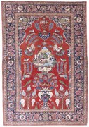 Kashan Tappeto persiano 200 x 140 Rosso (Iran) Annodato A Mano