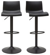 Sgabelli da bar regolabili design in metallo nero (set di 2) ONA