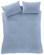 Lenzuola in crêpe blu per letto singolo 135x200 cm Seersucker - Catherine Lansfield