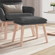 Poggiapiedi Grigio Scuro 45x29,5x35 Cm İn Tessuto /